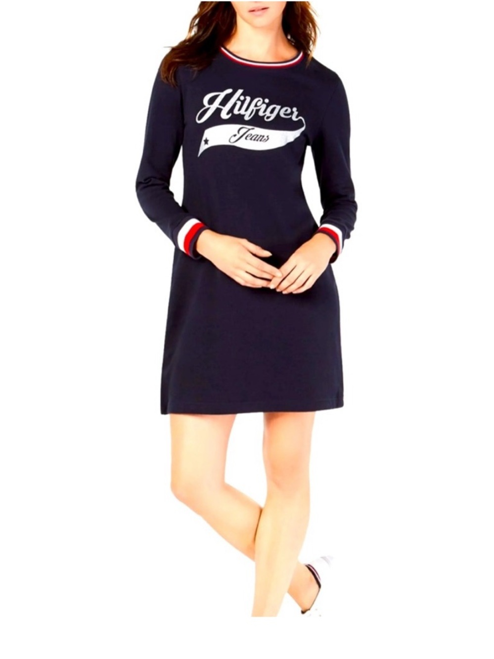 Vintage Tommy Hilfiger dress sliver glitter logo